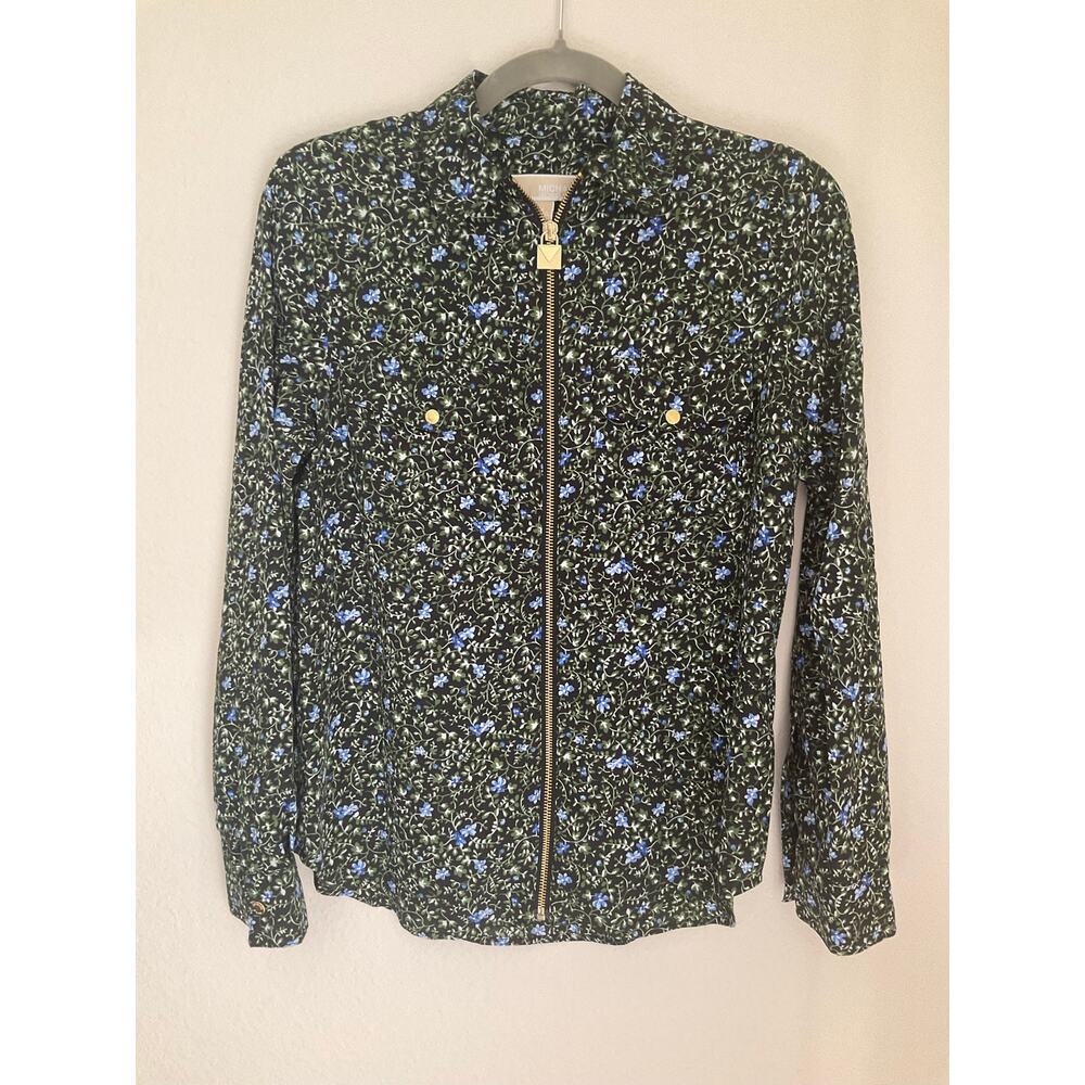 Michael by Michael Kors floral zip-front lightweight jacket